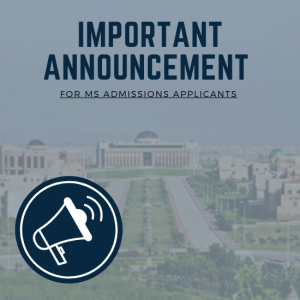 Update on GAT's acceptance for MS Admissions for Fall 2022 Session